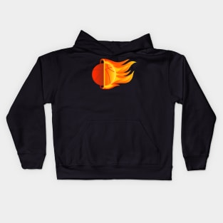 basketball that burns and passes through the hoop Kids Hoodie